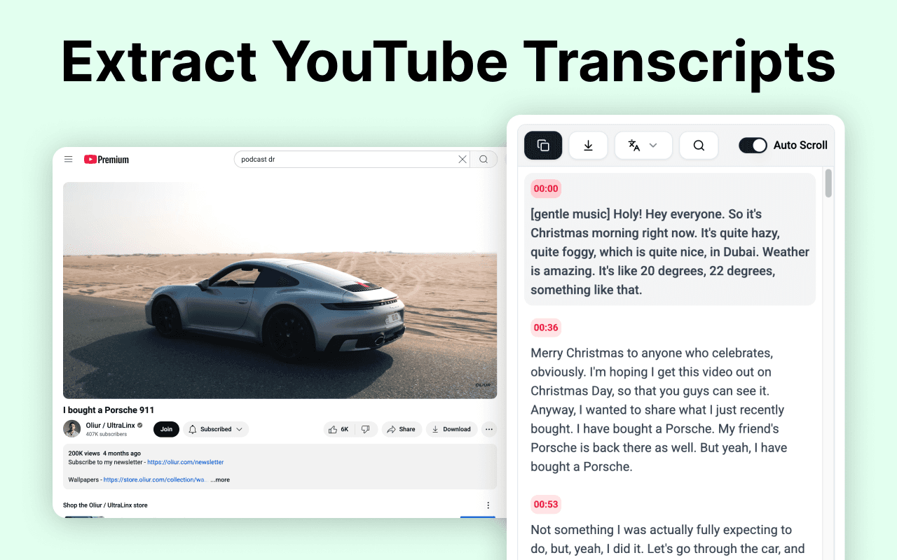YouTube Transcript Extension